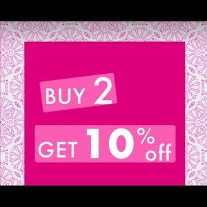 Buy any 2 items and get 10% off the total price!!! I also accept offers!